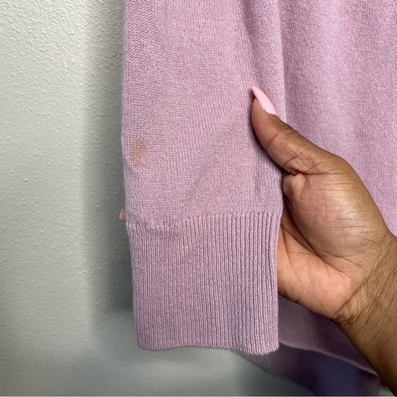 Joie Women Cashmere Sweater XS Pink Asymmetrical V-Neck Coastal Tunic Lagenlook - Picture 8 of 9